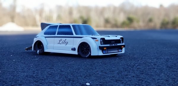 Toyota Starlet 2mm ABS 1:8 Saloon body shell