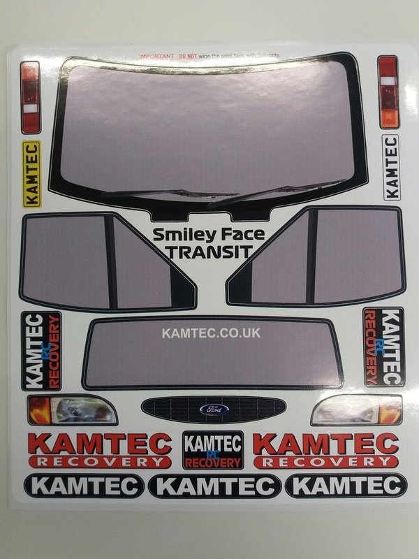 Smiley Recovery Truck Decal Set