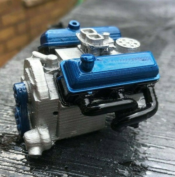 FORD V6 Engine kit RC 1:12 scale 3D Printed